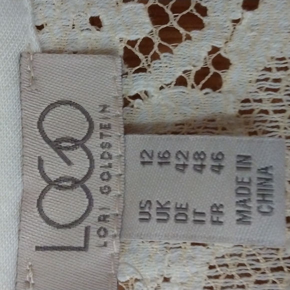 Lori Goldstein shear lace tank NWOT - Picture 4 of 5
